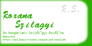 roxana szilagyi business card